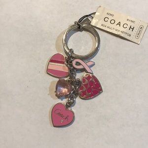 A Coach (heart charms) keychain